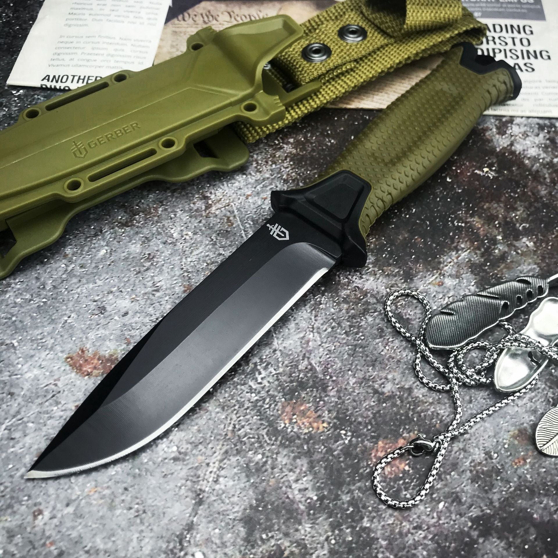 Outdoor Survival Straight Knife Collection Self Defense