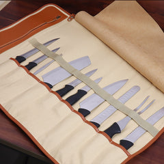 Chef Knife Storage Bag Leather Portable Chef Knife Wrap Type