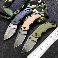 Outdoor Wilderness Survival Self-defense Camping Knife Portable Folding