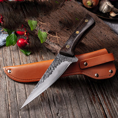 Hand Forged Slaughter Boning Knife, Skinning And Cutting Knife