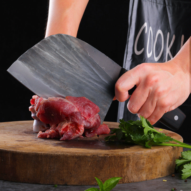 Forged Butcher Cleaver Knife, Stainless Steel, Meat Fish Fruit Vegetables Slicing Household Kitchen Chef Knife