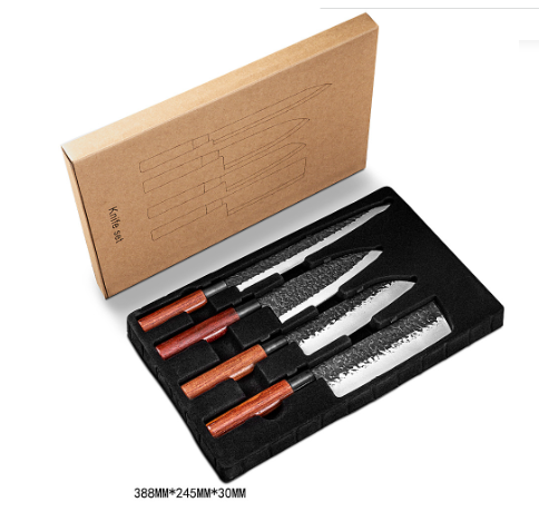 Hand forged chef's knives set, Kitchen Knives Set with High Quality Steel Perfect Gift for loved ones Free Leather Roll