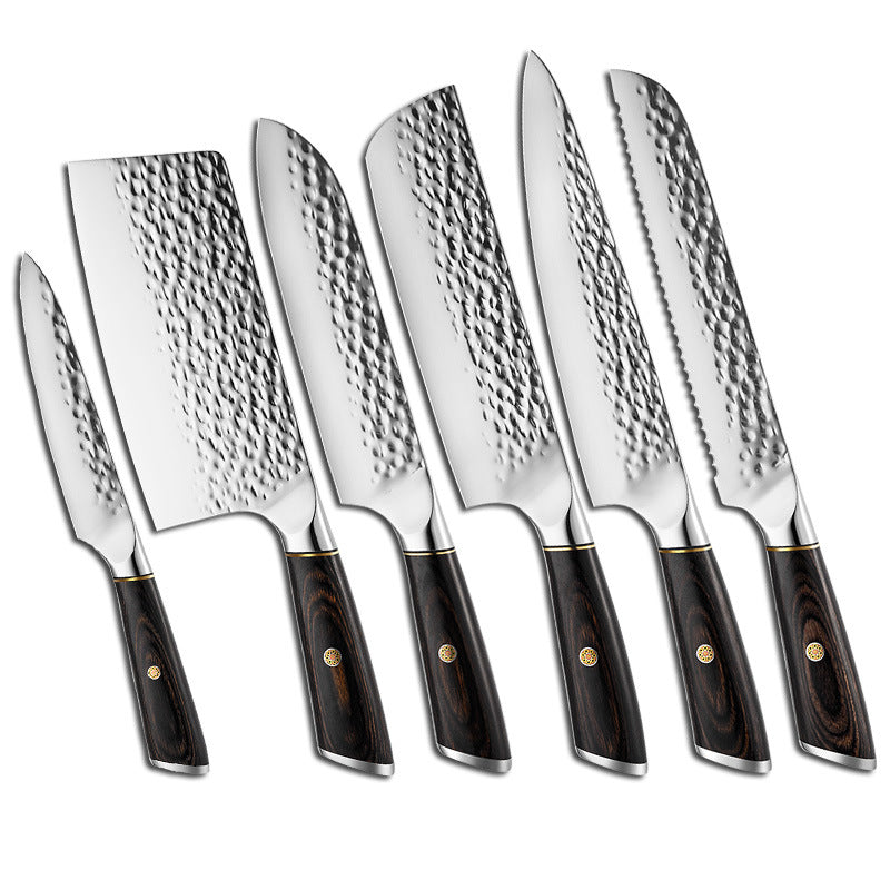 Handcrafted Stainless Steel Kitchen Knife Set, 6 pcs Chef Knife Set, Gift for Chef, Gift for Mom