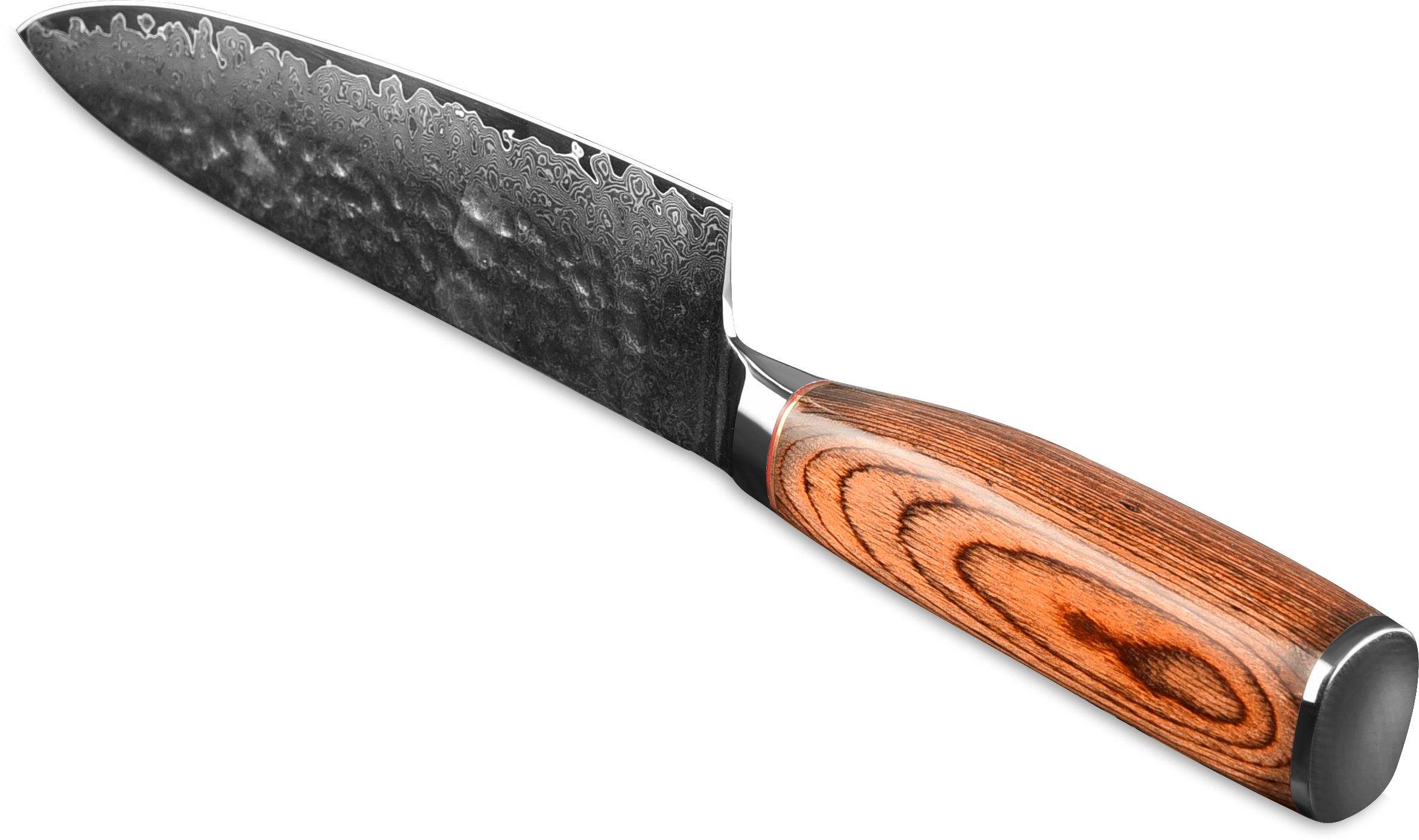 Damascus Steel Chopping Knife Kitchen Knife With Wooden Handle