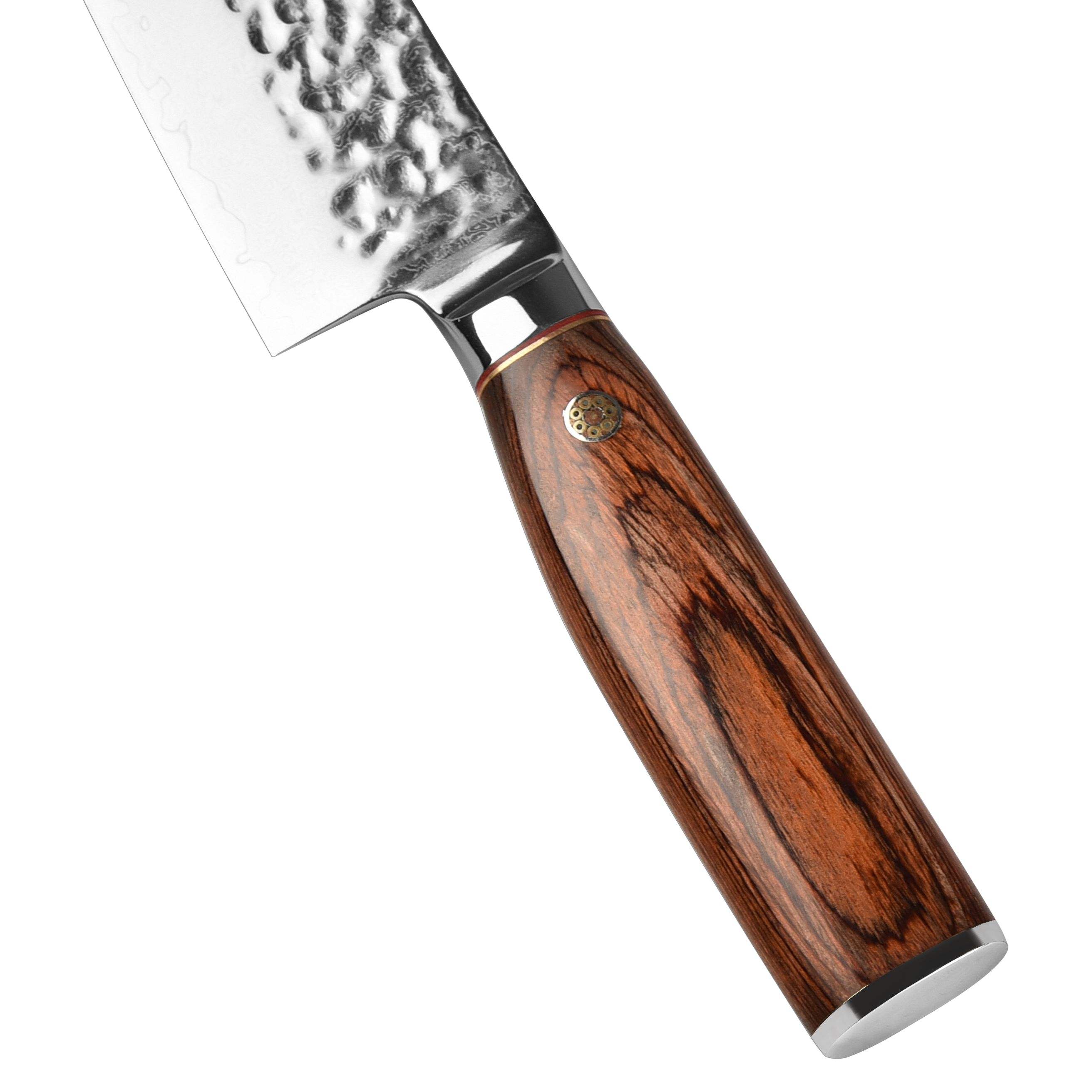 Damascus Steel Chopping Knife Kitchen Knife With Wooden Handle