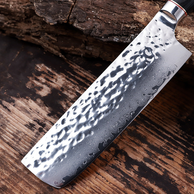 Damascus Chef Knife - Japanese Knife forged from Japanese VG10 Steel, 67-Layer Damascus