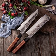 Damascus Steel Chef Knife, Handmade kitchen Knives set, Japanese Chef Knife Set, Gift For Mom, Gift For Chef