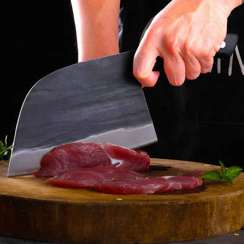 Forged Butcher Cleaver Knife, Stainless Steel, Meat Fish Fruit Vegetables Slicing Household Kitchen Chef Knife