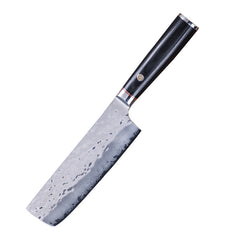 Damascus Chef Knife - Japanese Knife forged from Japanese VG10 Steel, 67-Layer Damascus