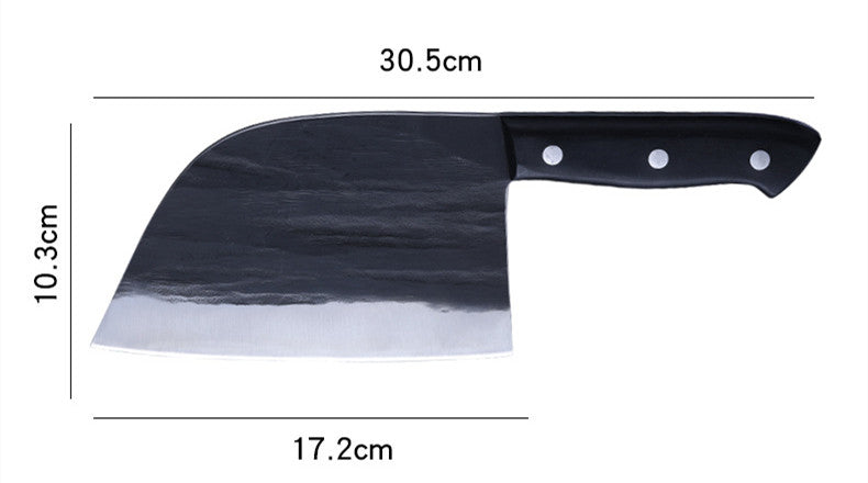 Forged Butcher Cleaver Knife, Stainless Steel, Meat Fish Fruit Vegetables Slicing Household Kitchen Chef Knife